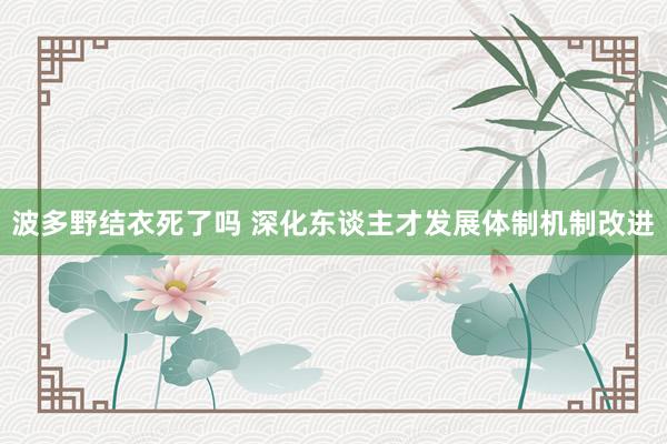 波多野结衣死了吗 深化东谈主才发展体制机制改进