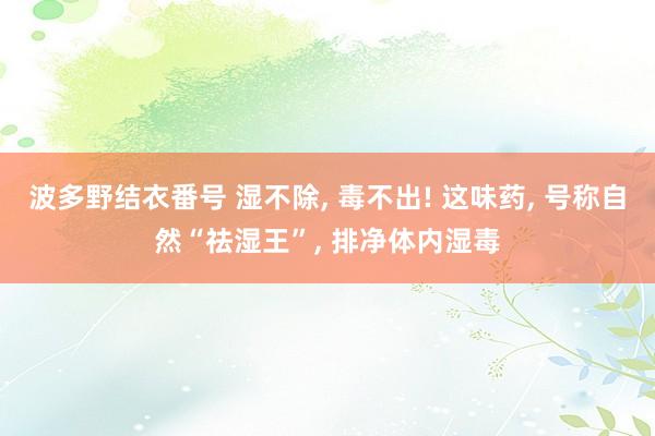 波多野结衣番号 湿不除， 毒不出! 这味药， 号称自然“祛湿王”， 排净体内湿毒