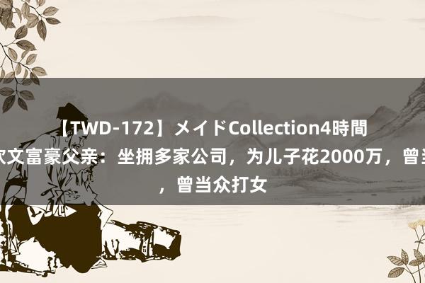 【TWD-172】メイドCollection4時間 揭秘郑钦文富豪父亲：坐拥多家公司，为儿子花2000万，曾当众打女