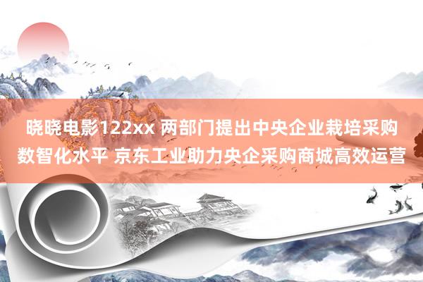 晓晓电影122xx 两部门提出中央企业栽培采购数智化水平 京东工业助力央企采购商城高效运营