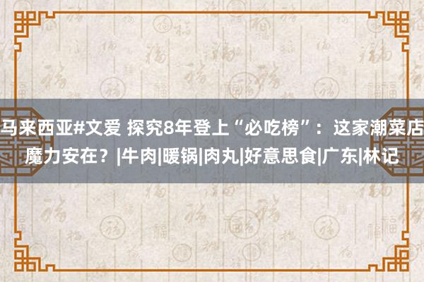 马来西亚#文爱 探究8年登上“必吃榜”：这家潮菜店魔力安在？|牛肉|暖锅|肉丸|好意思食|广东|林记